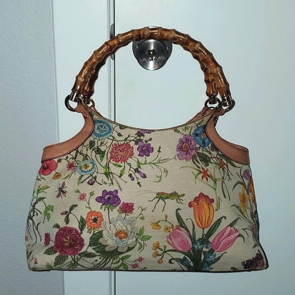 Gucci Flora Bamboo Top Handle Tote Bag (READ) - Picture 15 of 16
